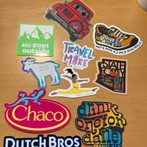21 Rare Hard to Find Assorted Travel Outdoor Nature VSCO stickers, chaco